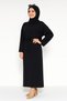 Women's Belted Long Sleeve Crew Neck Cotton Maxi Dress - 7