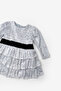Silver Sequin Layered Girl's Dress - Liona - 7