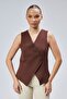 Women's Regular V-Neck Buttoned Vest
