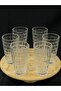 Crystal Embroidered Tall Glass Soft Drink Glasses 6 Pieces - Stylish Patterned Water and Beverage Glasses - 2