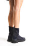 Women's Flat Elastic Stretch Daily Comfortable Navy Blue Boots - 7
