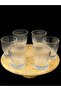 Crystal Cut Patterned Glass Soft Drink Glasses Set of 6 - Luxury Water and Beverage Glasses - 3