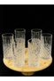 Crystal Embossed Glass Cups Set of 12 - 6 Tall and 6 Short Water, Soft Drink and Cocktail Glasses - 2