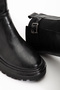 Elastic Buckled Black Women's Boots - 4