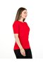 Short Sleeve Crew Neck Regular Fit Knitwear Sweater Red - 5
