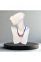 Handmade Blue Red Necklace