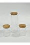 Glass Jar Set with Bamboo Lids – 3-Piece Storage Container and Kitchen Organizer - Legume Jar - 3