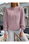 Braided Crew Neck Italian Sleeve Knitwear Sweater