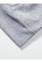 Men's Gray Hooded Zippered Oversize Sweatshirt Winter School Cardigan Hooded Printed - 4