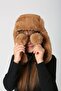 Camel Plush Fur Headband with Earmuffs and Pompom for Girls - 5