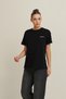 Black Crew Neck Logo Detailed Short Sleeve Women's T-Shirt - 4