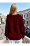 Braided Crew Neck Italian Sleeve Knitwear Sweater - 4