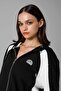 Zippered Hooded Women's Sweat Ef198-Bk - 2