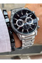 Original Steel Men's Wristwatch and Bracelet Gift