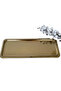 Stainless Steel Gold Color Rectangular Narrow Metal Flat Presentation Tray Tea Coffee Dessert Presentation 6 Pieces - 3
