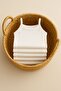 5-Pack 100% Organic Cotton White String Strap Baby Bodysuit - 3