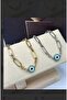 Bracelet Evil Eye Bead Detail Silver Color - 2