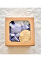Welcome Baby Gift – Blue Muslin Sleep Companion, Pacifier Strap, Scarf and Wooden Teether - 2