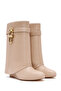 Women's Beige Wedge Heeled Boots 24Wfd 440418 - 6