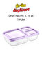 Diet Storage Container 3 Compartments Portable Smart Rectangular Nutrition Box (1 PC) - 4