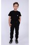 Children's Black School Pants with Elastic Waist, Seasonal Unisex Boys & Girls Comfortable Casual Trousers