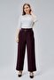 Double Belt Model High Waist Lycra Trousers with Side Pockets
