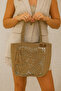 Hand Knitted Paper Thread Women's Shoulder Bag (Color Straw)