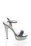 Women's Fashion Stylish Platinum Mirror Double Stone Heels Elegant Design Wedding Engagement Night Evening Dress Shoes - 6