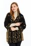 Carnation Pattern Black-Khaki-Camel Knitwear Shoulder Shawl, Knitwear Shawl, Shawl, Women, Young, Mother Shawl, 75X180 cm - 2