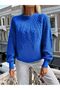 Braided Crew Neck Italian Sleeve Knitwear Sweater