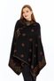 Karanfil Model Black Burgundy Knitwear Shoulder Shawl, Knitwear Shawl, Shawl, Women, Young, Mother Shawl, 75X180 cm