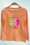 Mojo Girl's Cotton Candy Printed Long Sleeve T-Shirt 523007   Orange