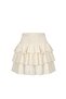 Santa Margarita Brode 100% Cotton Ruffled Short Skirt Ecru - 2