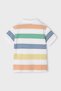 Boy's 3-9 Years Old Striped Short Sleeve Lakos T-Shirt 3108 White - 3