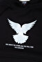 Pigeon Wings Printed Oversize Unisex Black Hoodie - 8