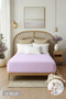 ملاءة سرير مطاطية مسطحة مزدوجة من كاميليا - ليلك 100% قطن - 5