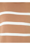 Stripe Detailed Turtleneck Knitwear Hijab Dress - Camel - 4
