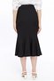 Apsen Women's Black Seasonal Flared Midi Length Crepe Skirt 2123-80 - 9
