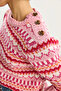 Women's Pink Shoulder Patch Patterned Knitwear Sweater 20246176 - 6