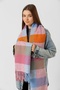 Pink Thick Boucle Scarf Women's Shawl 40x210 cm - 3
