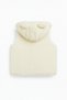 Unisex Plush Baby Vest Hooded Cotton Combed Cotton Lined Ecru Children's Vest - 8