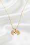 Winged Heart Model Zircon Stone Stainless Steel Gold Color Women's Necklace