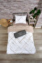 Single Double Sided Luxury Welsoft Elite Quilt Soft Fleece Quilt and Pillowcase Reflection Beige
