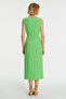Sleeveless Midi Crepe Dress with Slit Flywheel Detail - 2