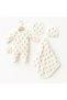 Pineapple Patterned 5 Piece Cotton Newborn Baby Girl - Boy Hospital Discharge Set - 3