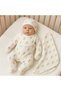 Pineapple Patterned 5 Piece Cotton Newborn Baby Girl - Boy Hospital Discharge Set - 2
