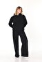 Women's Clothing Bottom Three Thread Ribbed Belted Lace-Up Detail Sweatpants - 5
