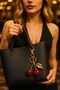 Big Red Cherry Keychain, Bag Ornament,Charm - 2