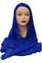 Sheila 2 Yards Chiffon With Metallic Lace (Red Colour) - 2