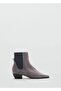 Suede Heeled Ankle Boots - 2